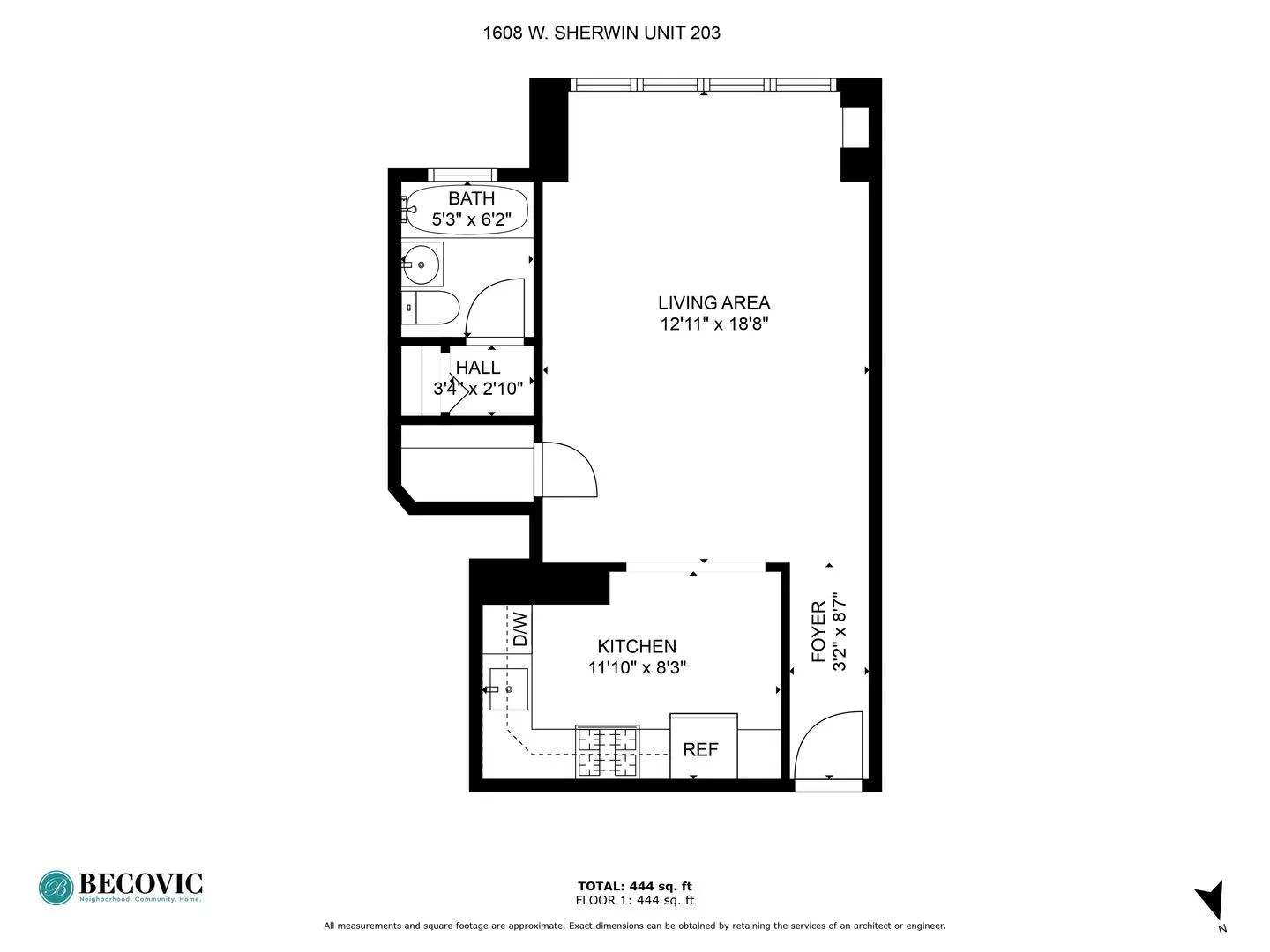 1608 W Sherwin Ave, ,  60626, USA 60626-unit#203-Chicago-IL