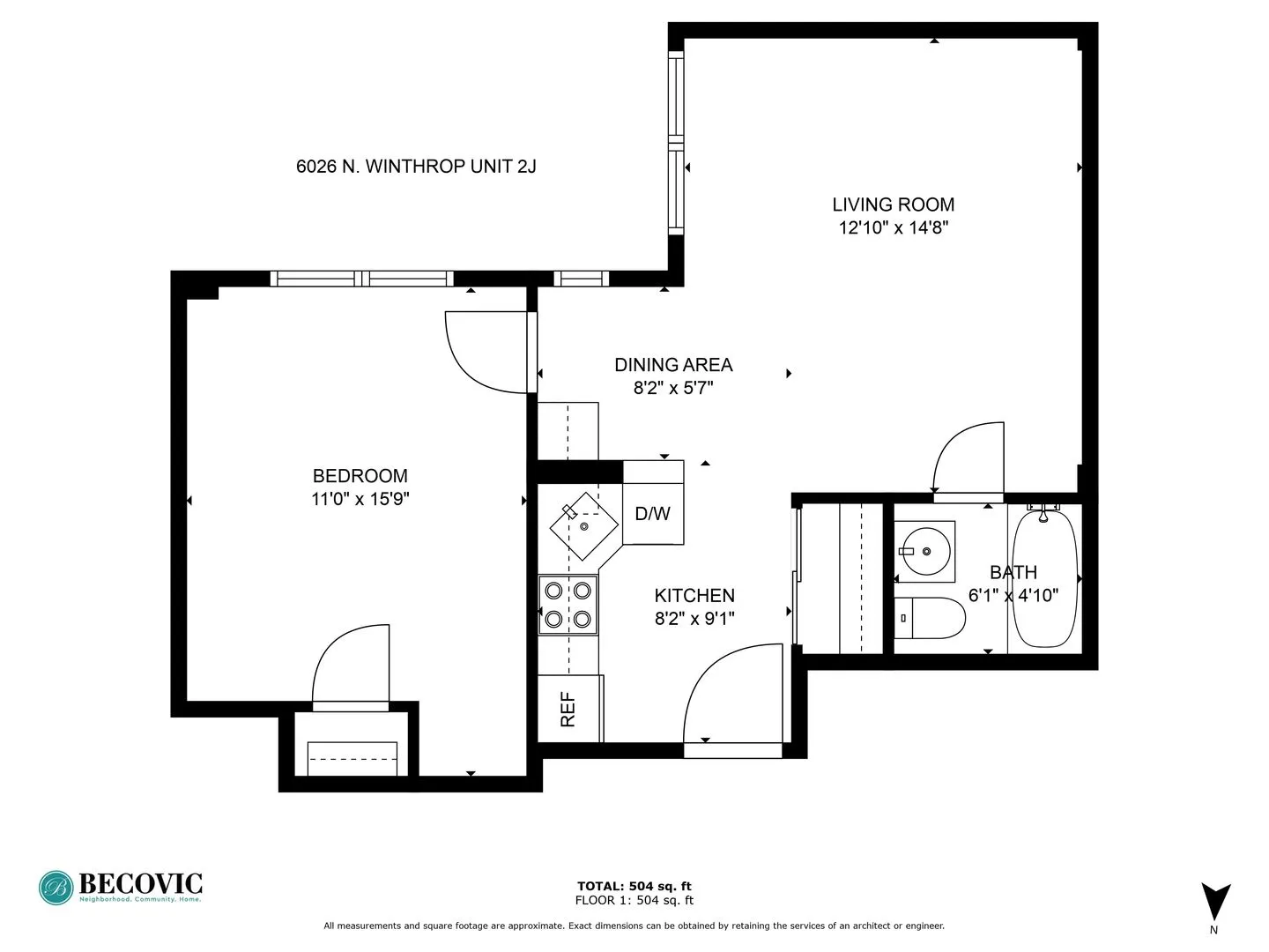 6026 N Winthrop Ave, ,  60660, USA 60660-unit#2J-Chicago-IL