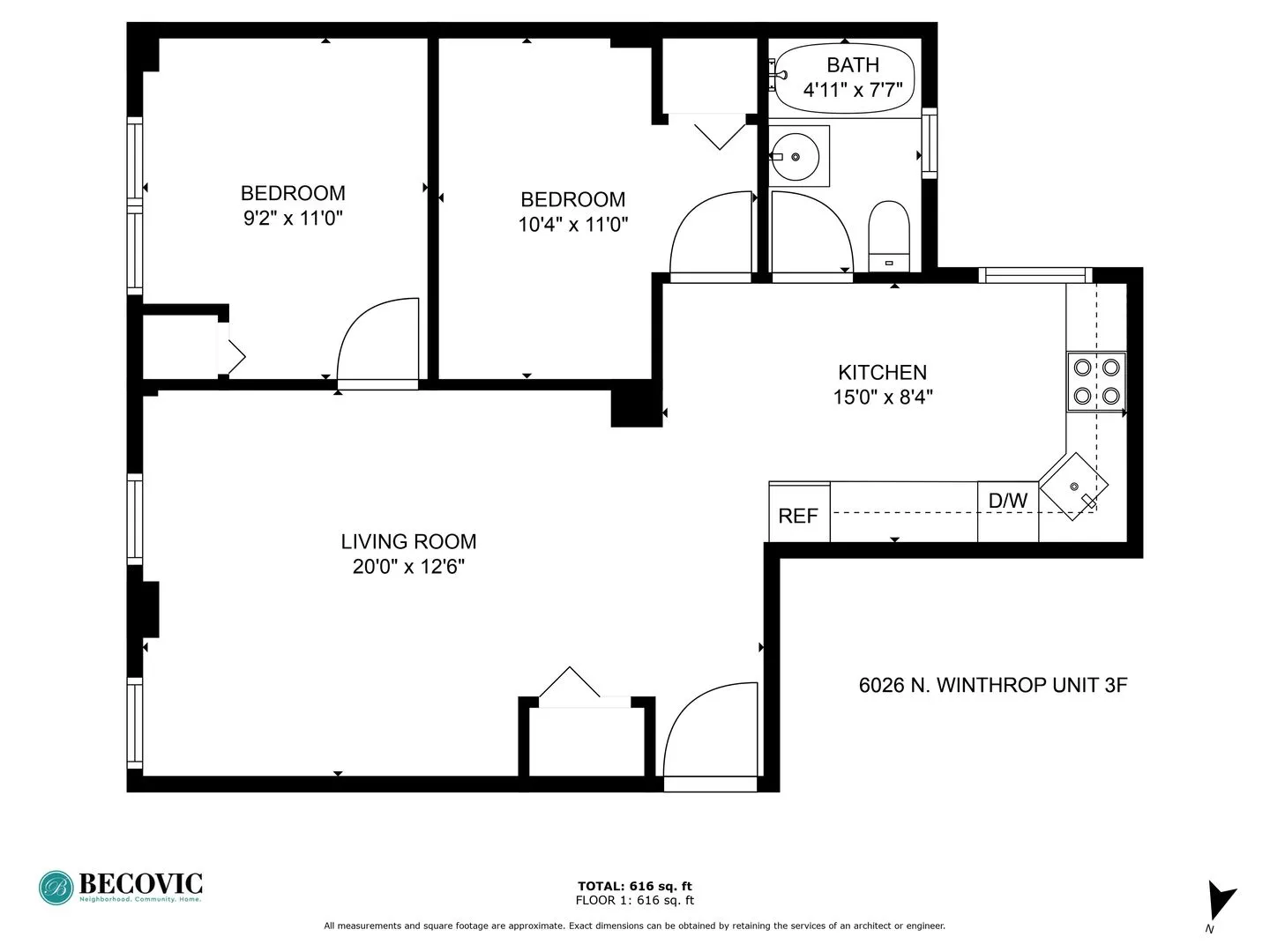 6026 N Winthrop Ave, ,  60660, USA 60660-unit#3F-Chicago-IL