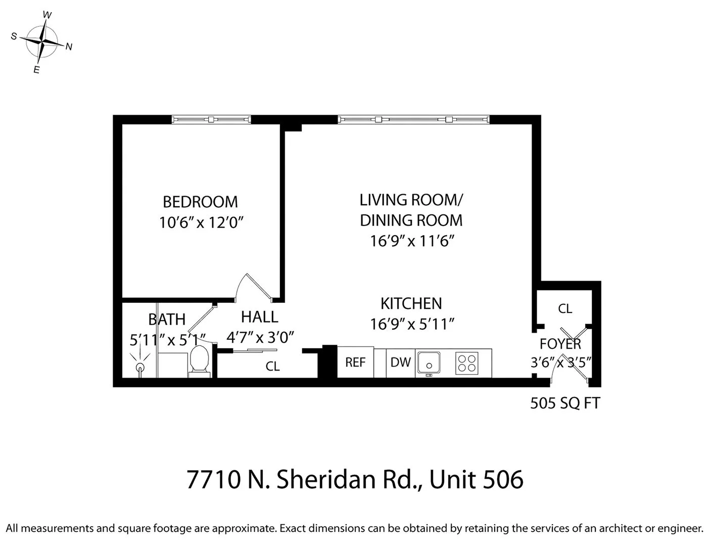 7710 N Sheridan Rd, ,  60626, USA 60626-unit#506-Chicago-IL