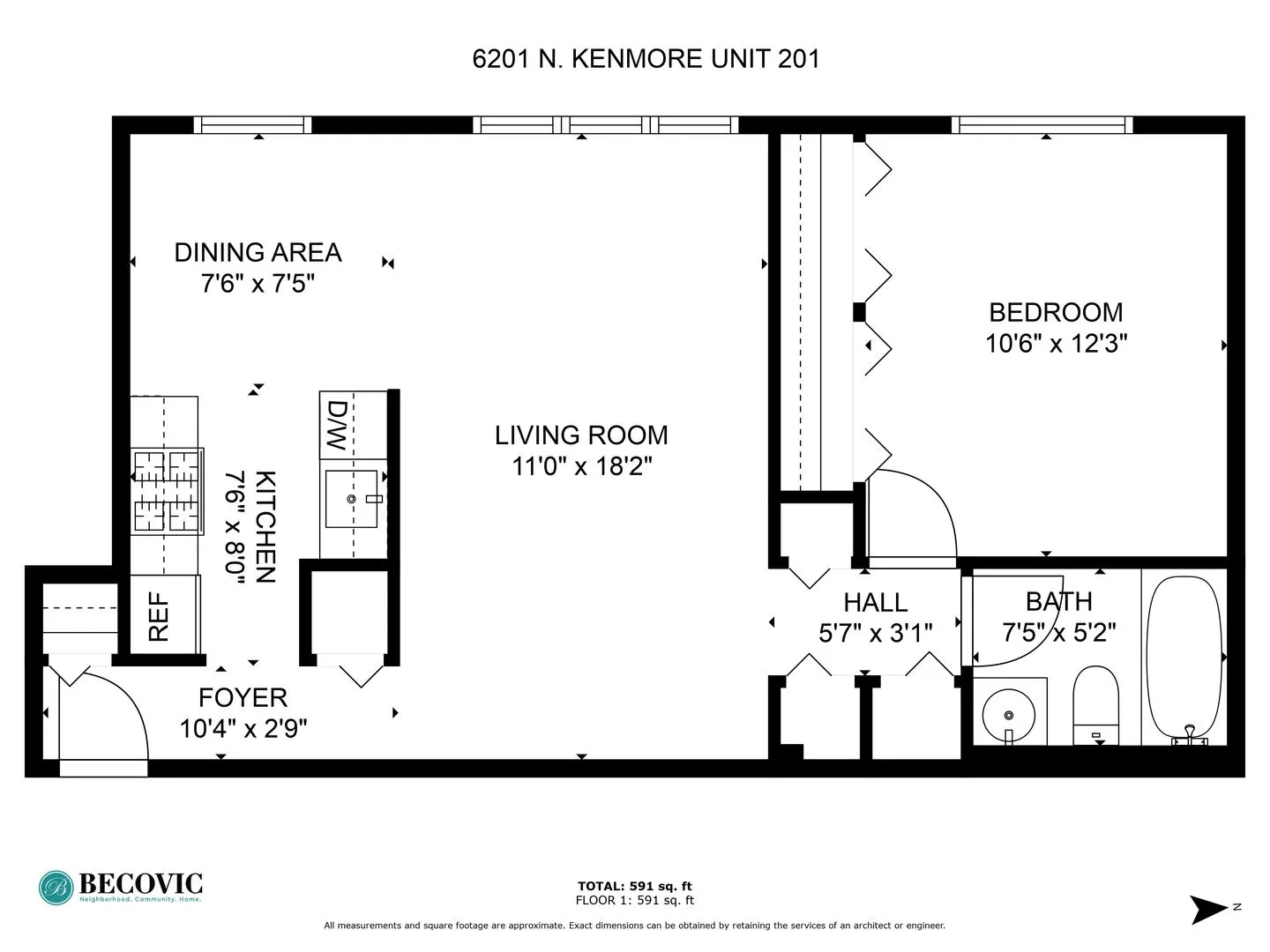 6201 N Kenmore Ave, ,  60660, USA 60660-unit#201-Chicago-IL