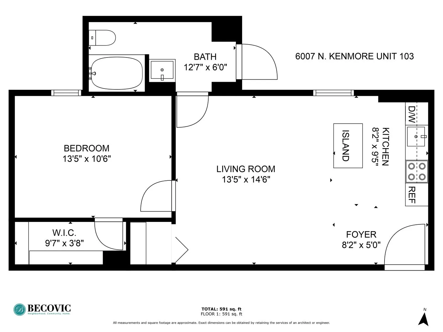 6007 N Kenmore Ave, , 60660, USA 60660-unit#103-Chicago-IL