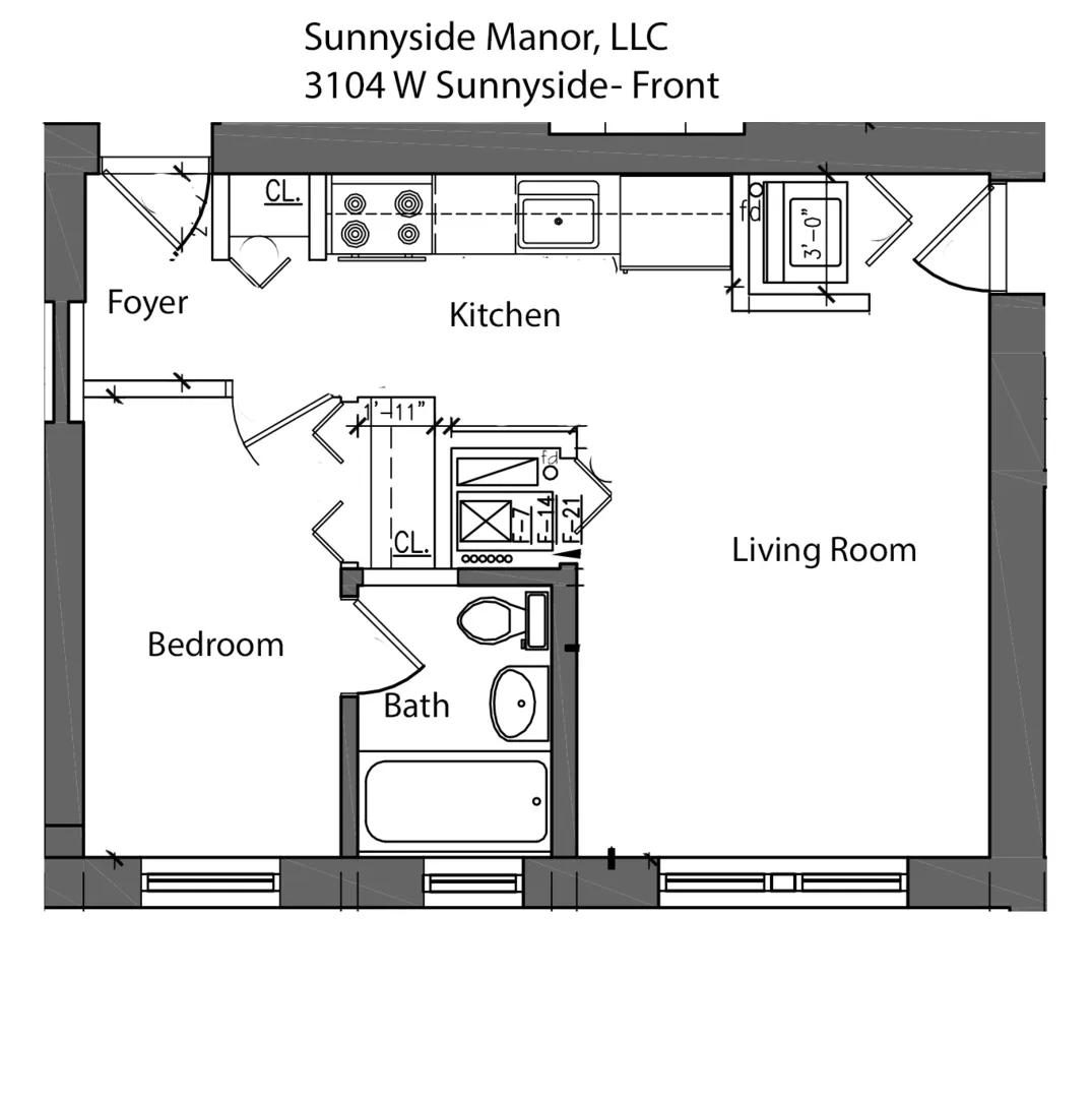 3104 W Sunnyside Ave, , 60625, USA 60625-unit#3F-Chicago-IL