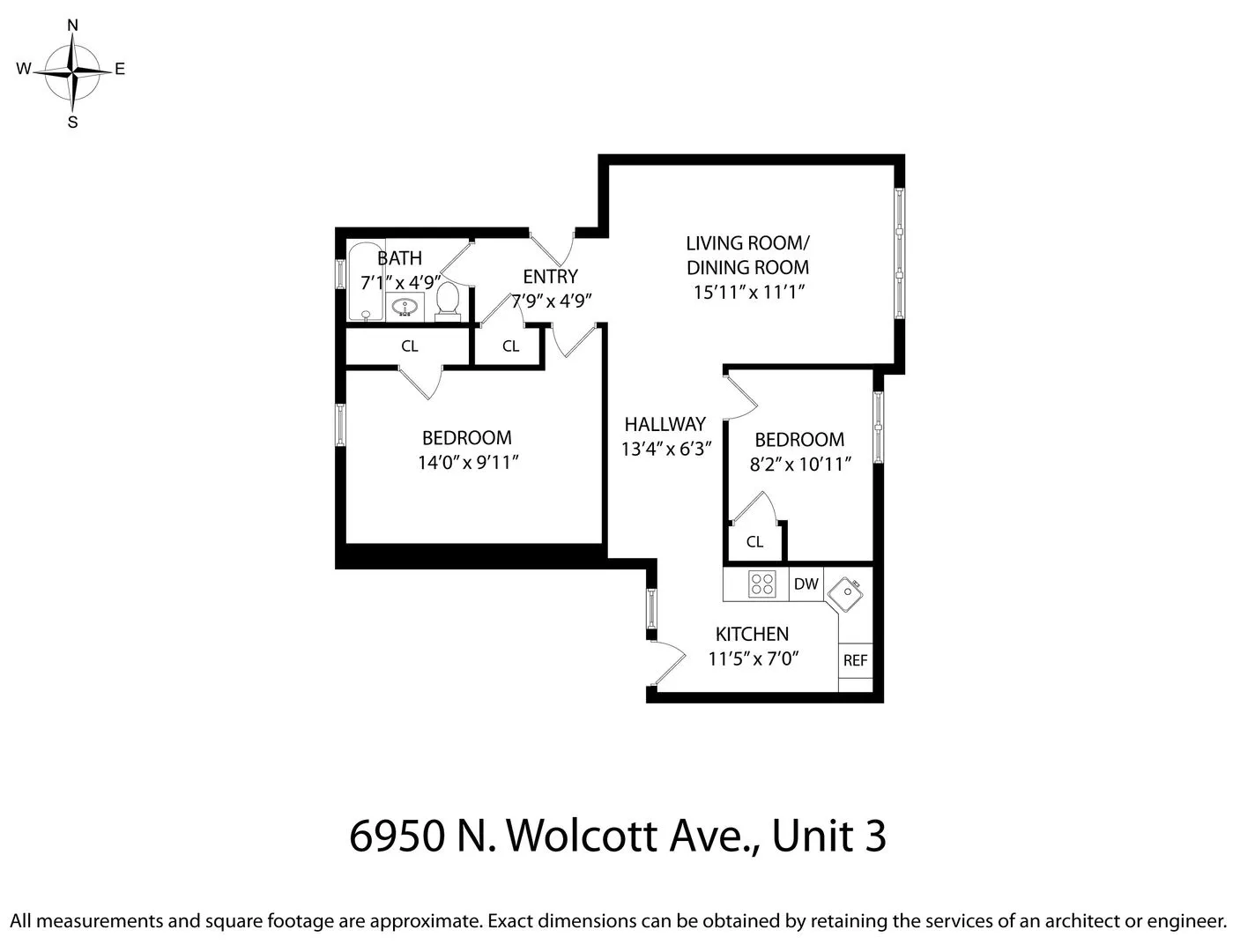 6950 N Wolcott Ave, ,  60626, USA 60626-unit#3-Chicago-IL