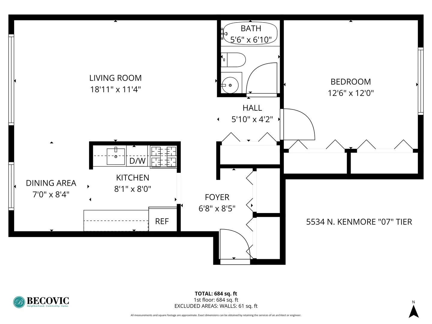 5534 N Kenmore Ave, ,  60640, USA 60640-unit#407-Chicago-IL