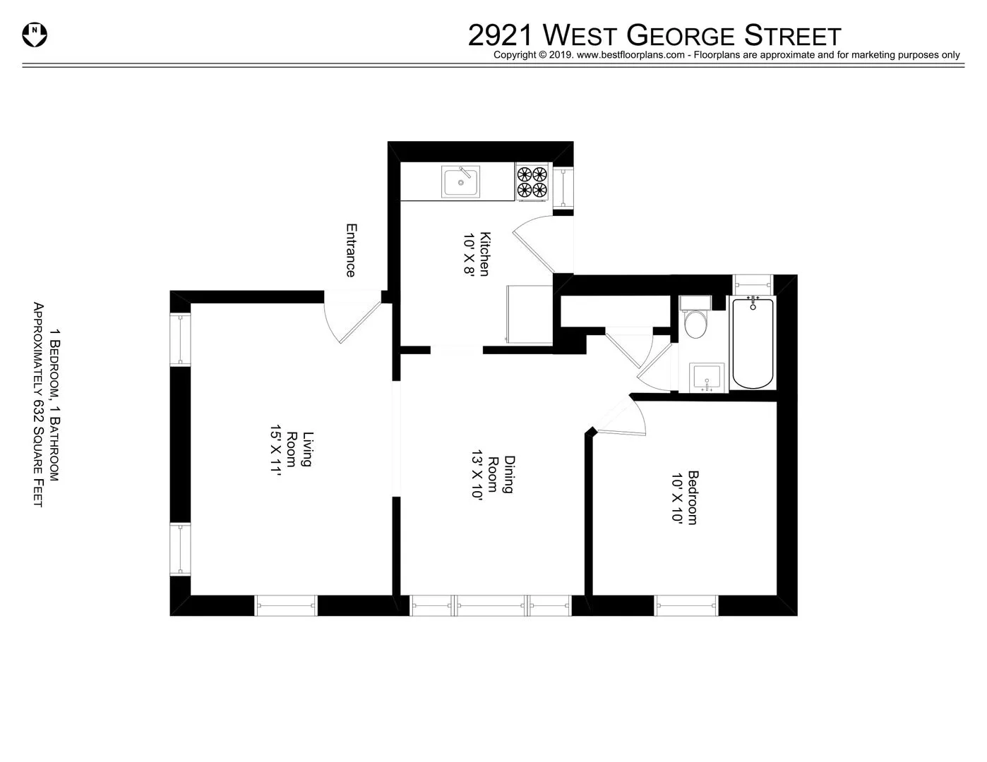 2921 W George St, , 60618, USA 60618-unit#1-Chicago-IL