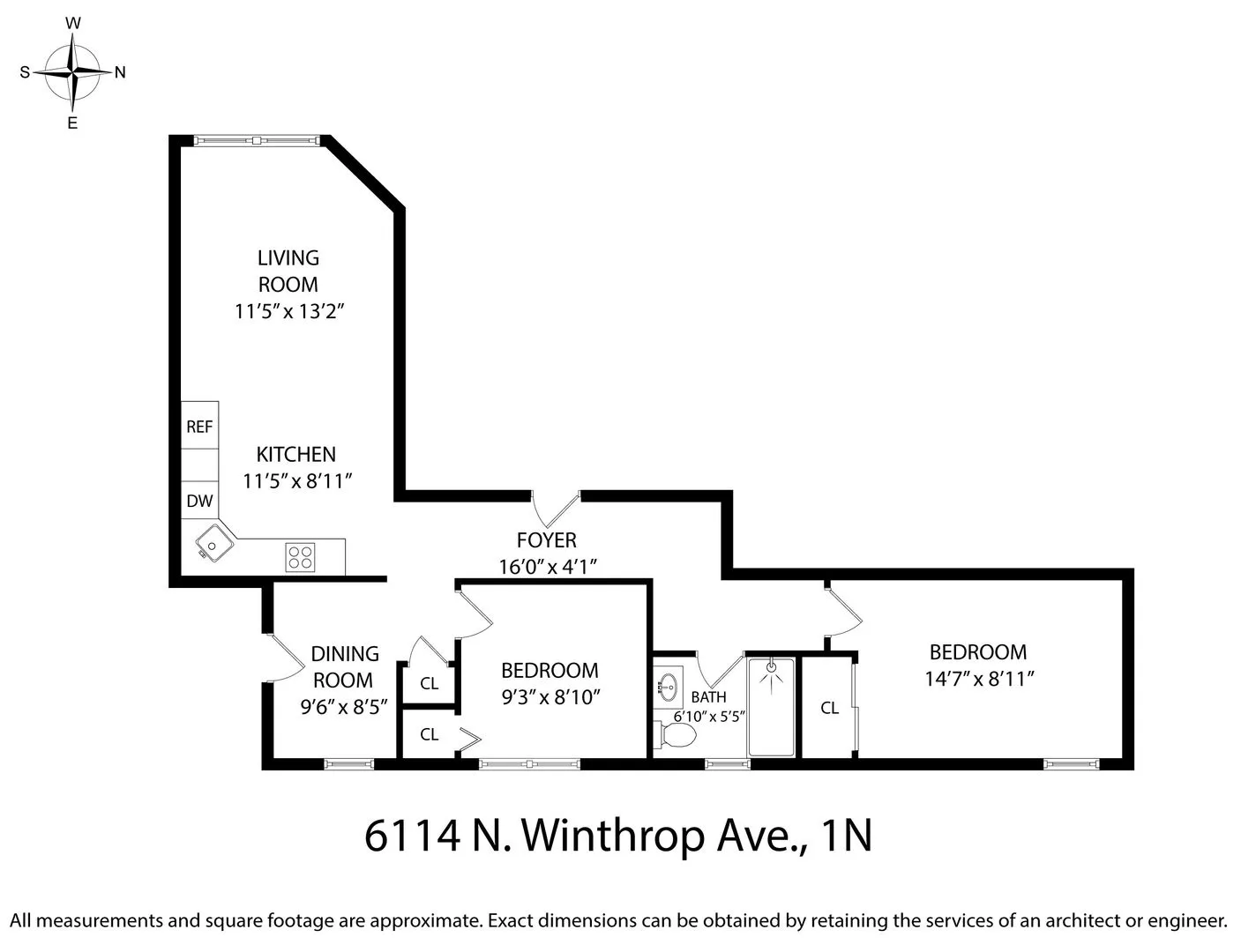 6114 N Winthrop Ave, ,  60660, USA 60660-unit#1N-Chicago-IL
