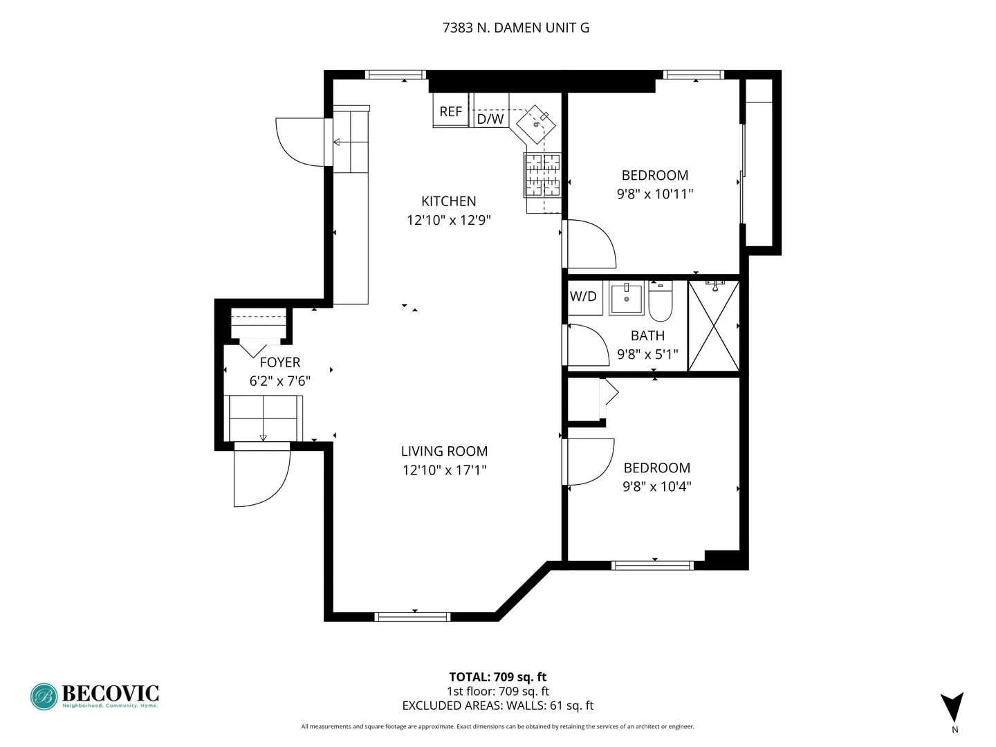 7383 N Damen Ave, ,  60645, USA 60645-unit#G-Chicago-IL