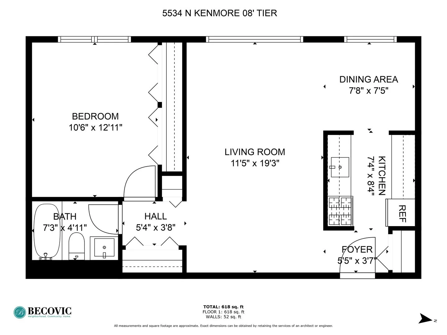 5534 N Kenmore Ave, ,  60640, USA 60640-unit#408-Chicago-IL