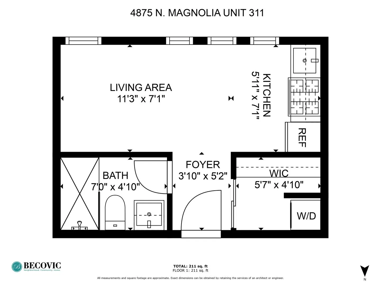 4875 N Magnolia Ave, ,  60640, USA 60640-unit#311-Chicago-IL