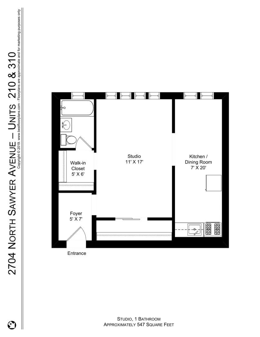 2704 N Sawyer Ave, , 60647, USA 60647-unit#210-Chicago-IL