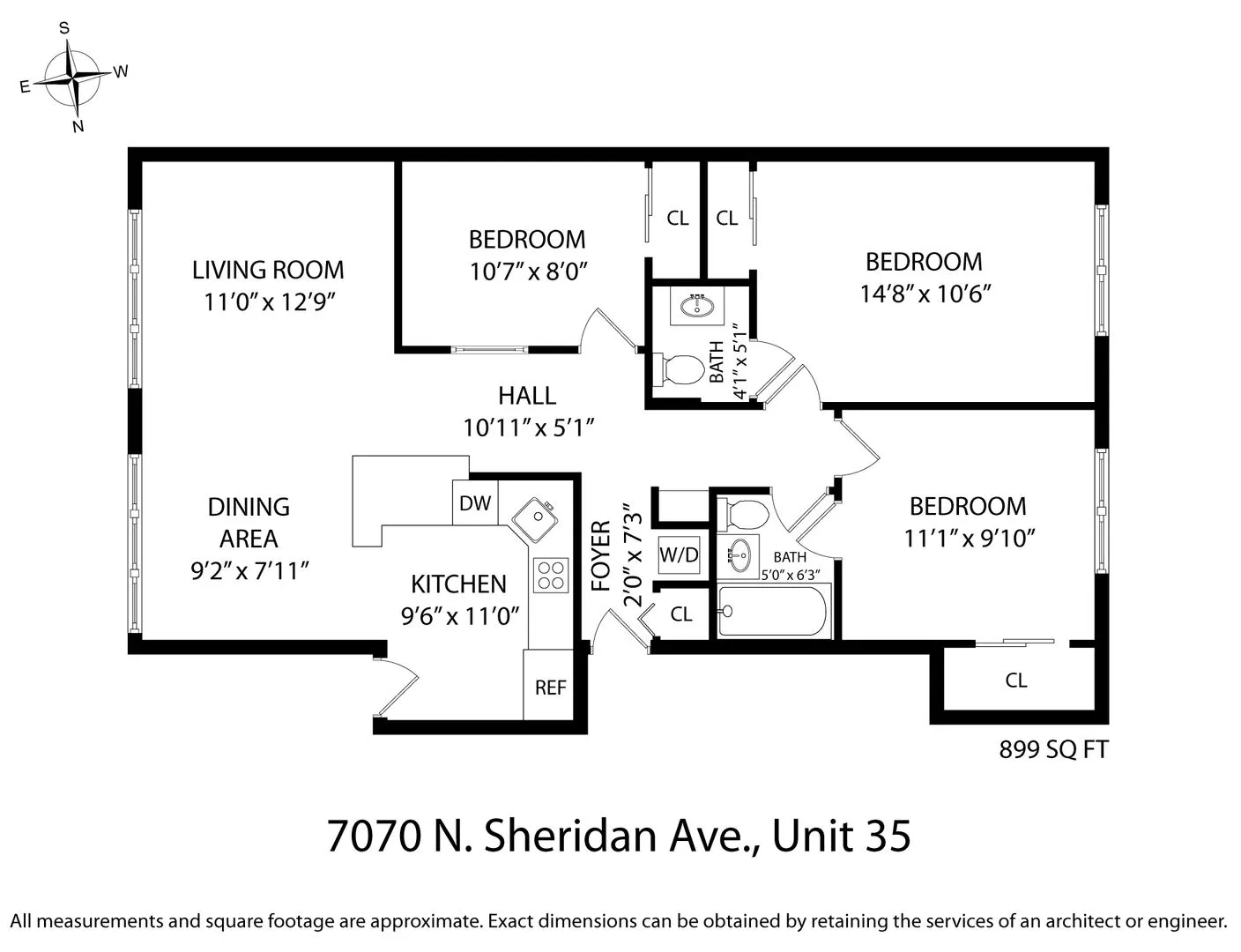 7070 N Sheridan Rd, ,  60626, USA 60626-unit#3S-Chicago-IL
