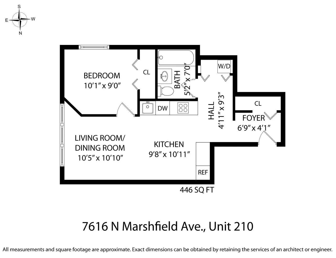 7616 N Marshfield Ave, ,  60626, USA 60626-unit#210-Chicago-IL