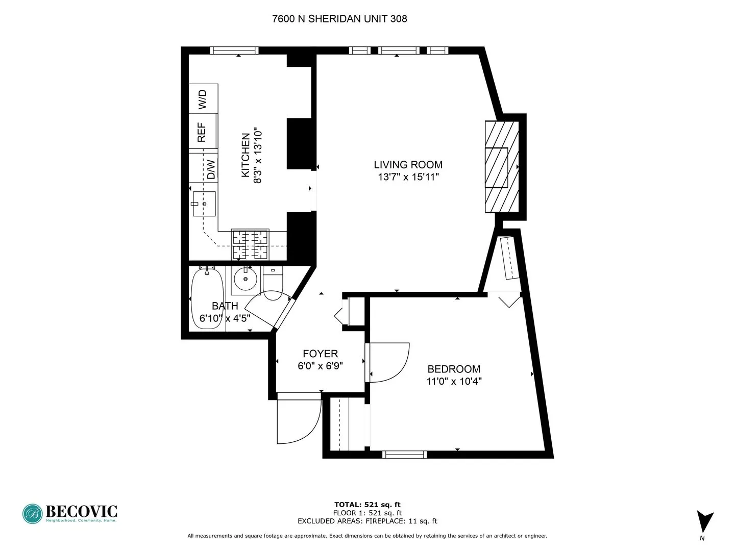 7600 N Sheridan Rd, ,  60626, USA 60626-unit#308-Chicago-IL