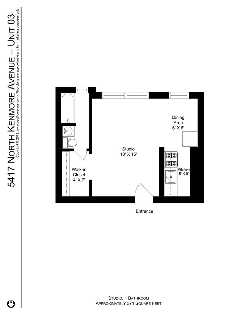 5417 N Kenmore Ave, ,  60640, USA 60640-unit#203-Chicago-IL