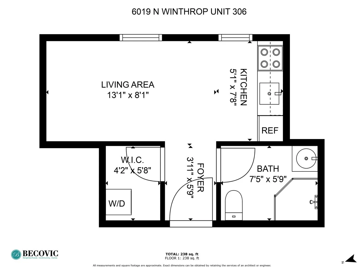 6019 N Winthrop Ave, , 60660, USA 60660-unit#306-Chicago-IL