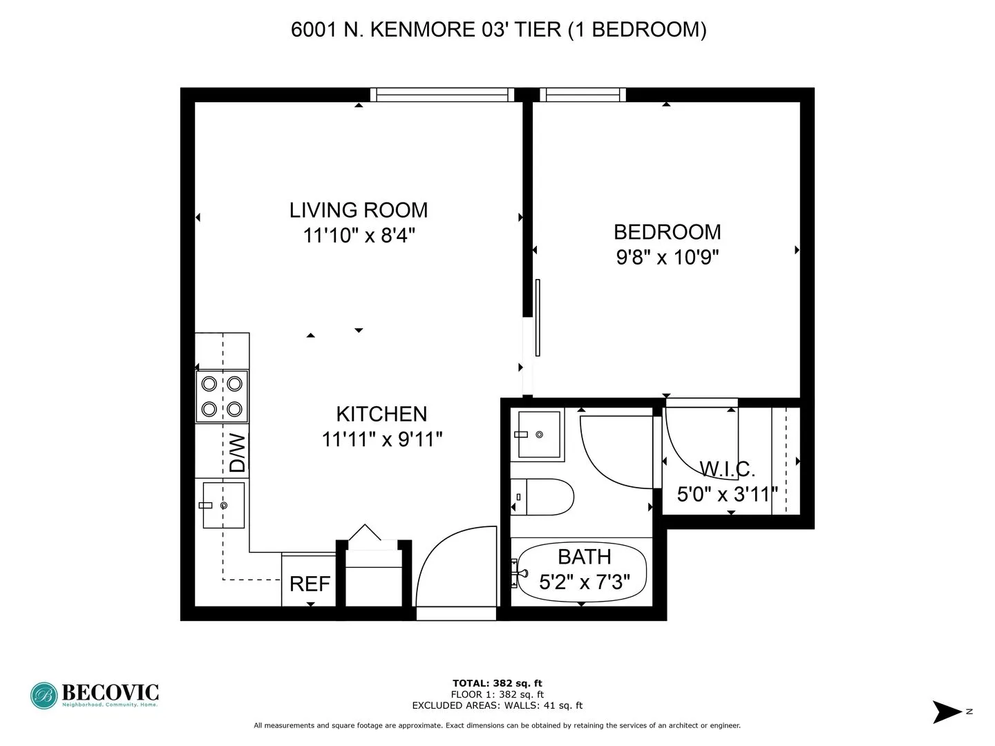 6001 N Kenmore Ave, ,  60660, USA 60660-unit#203-Chicago-IL
