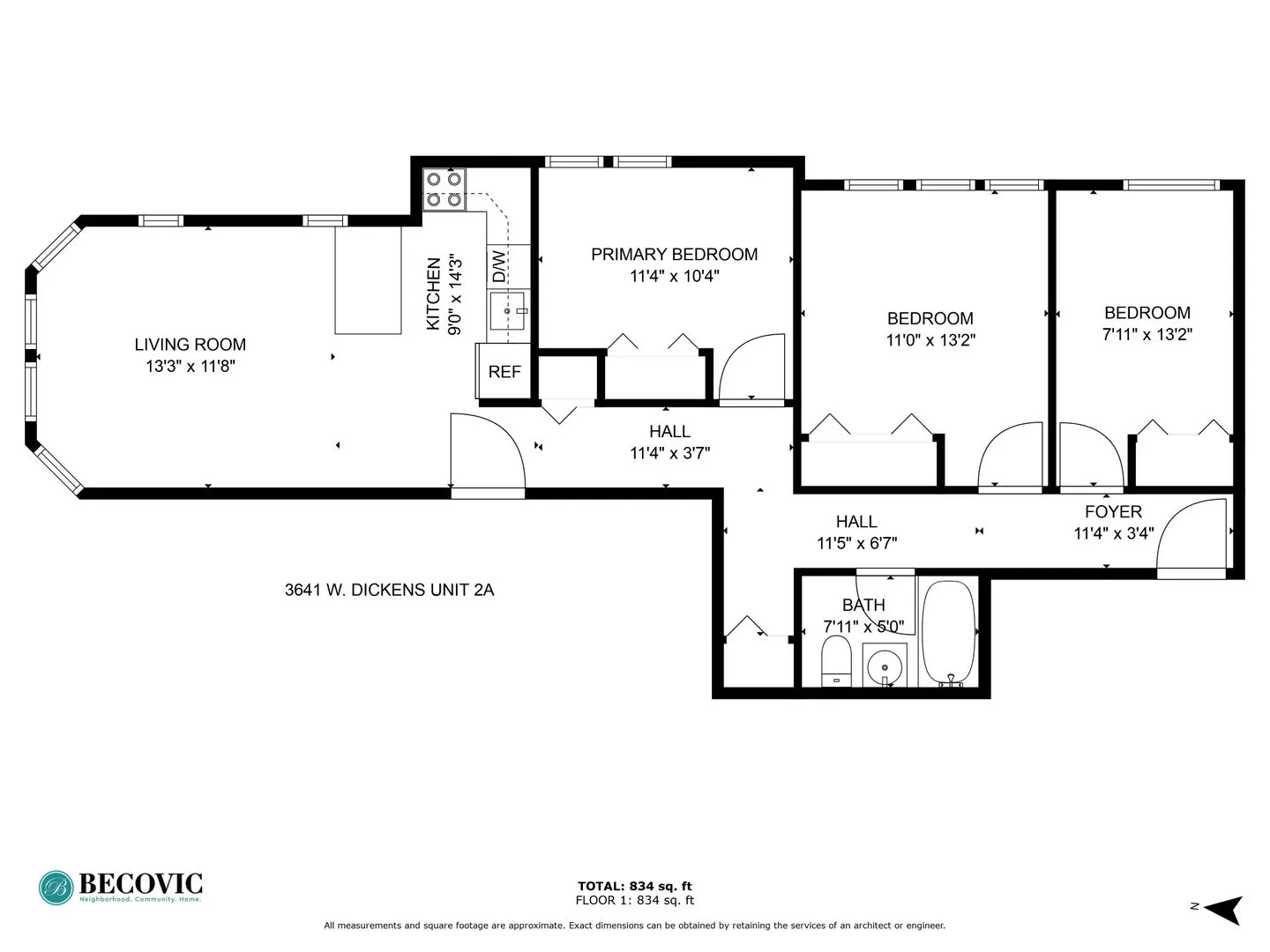 3641 W Dickens Ave, ,  60647, USA 60647-unit#2A-Chicago-IL