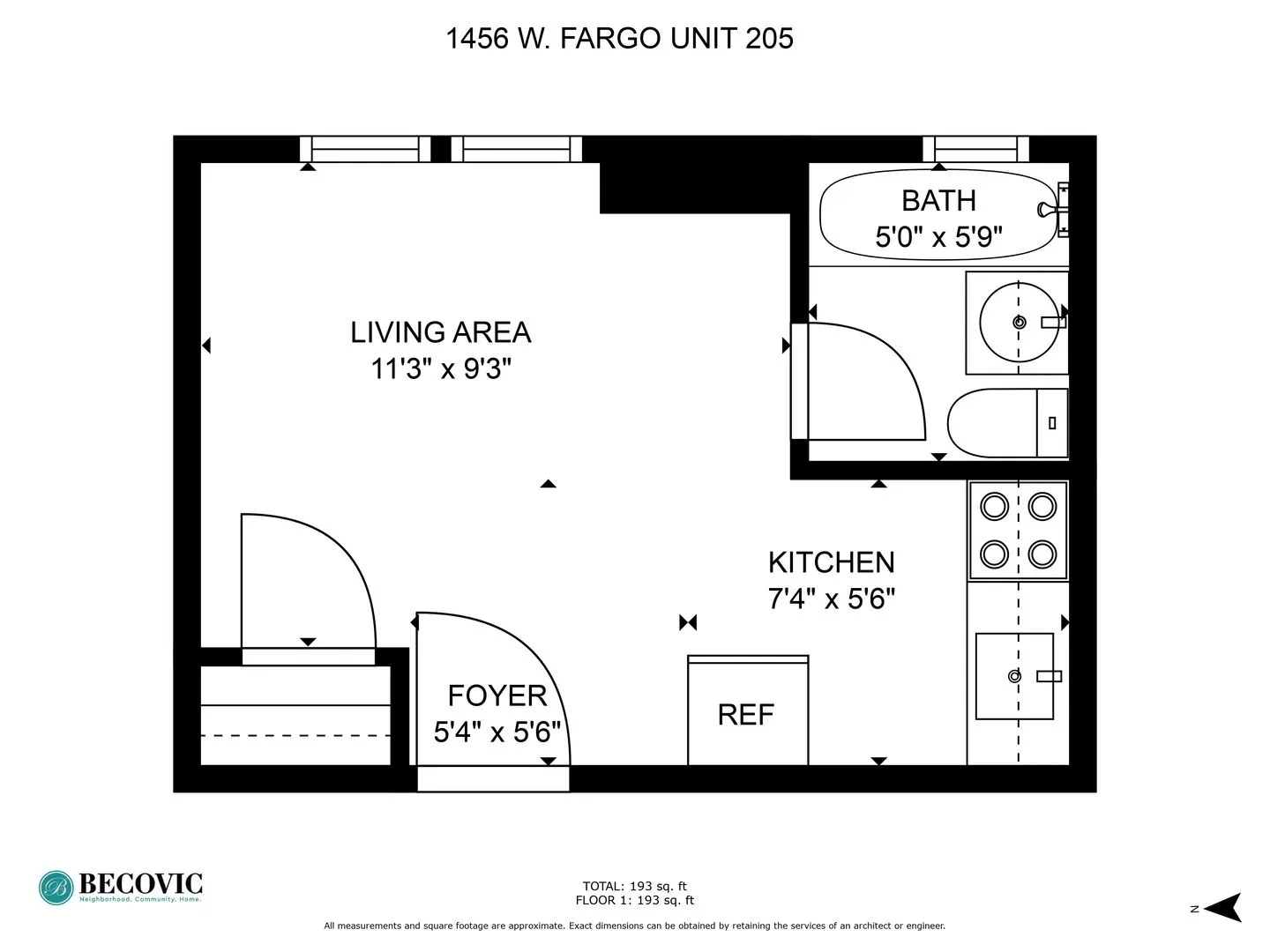 1456 W Fargo Ave, , 60626, USA 60626-unit#205-Chicago-IL