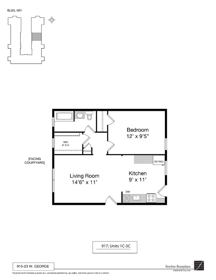 915 W George St, ,  60657, USA 60657-unit#917-1C-Chicago-IL