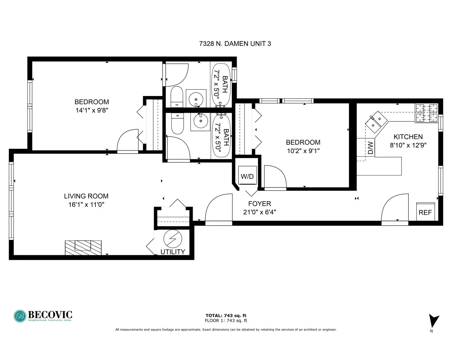 7328 N Damen Ave, ,  60645, USA 60645-unit#1-Chicago-IL