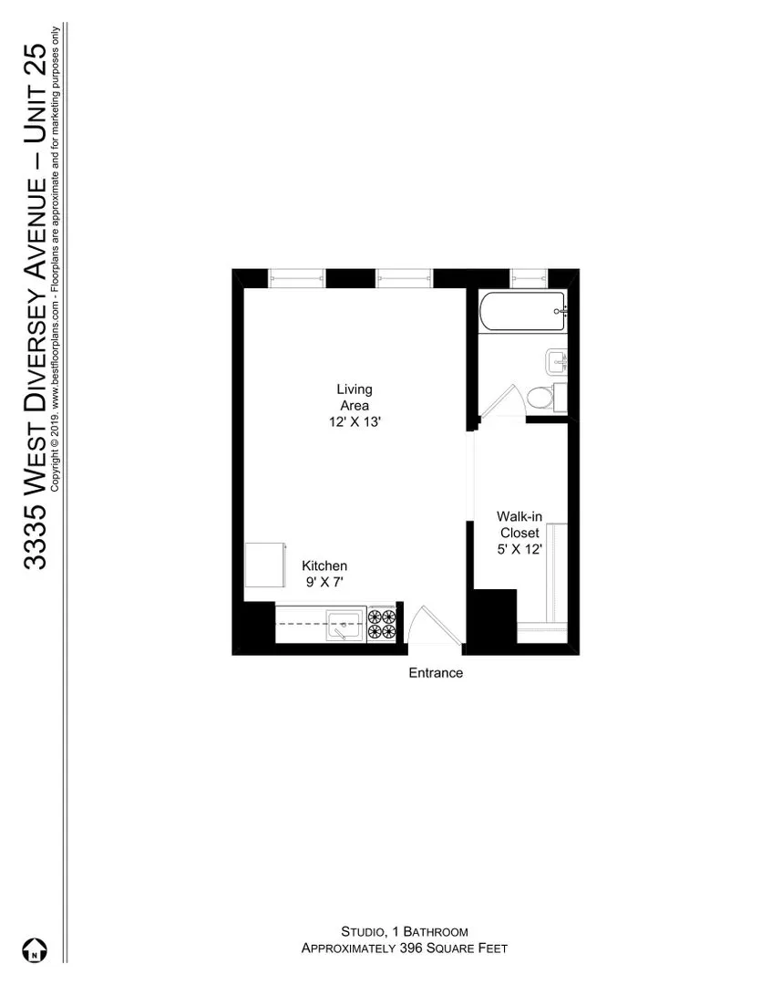3335 W Diversey Ave, , 60647, USA 60647-unit#125-Chicago-IL