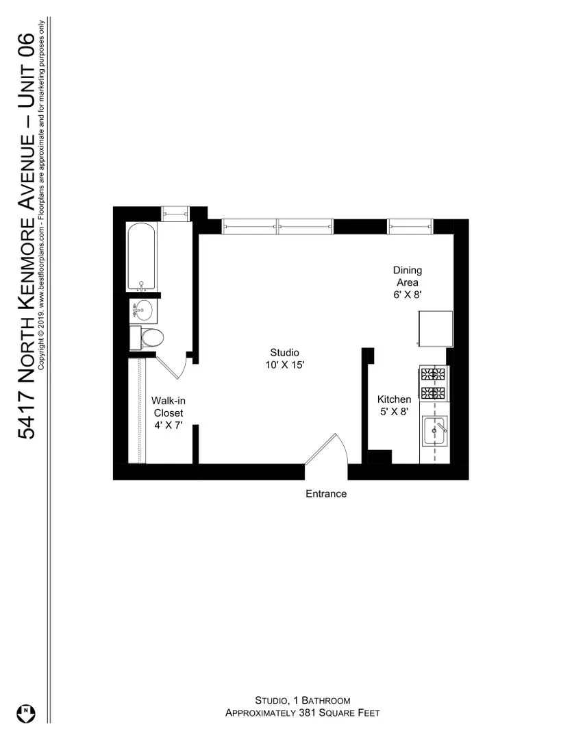 5417 N Kenmore Ave, , 60640, USA 60640-unit#306-Chicago-IL