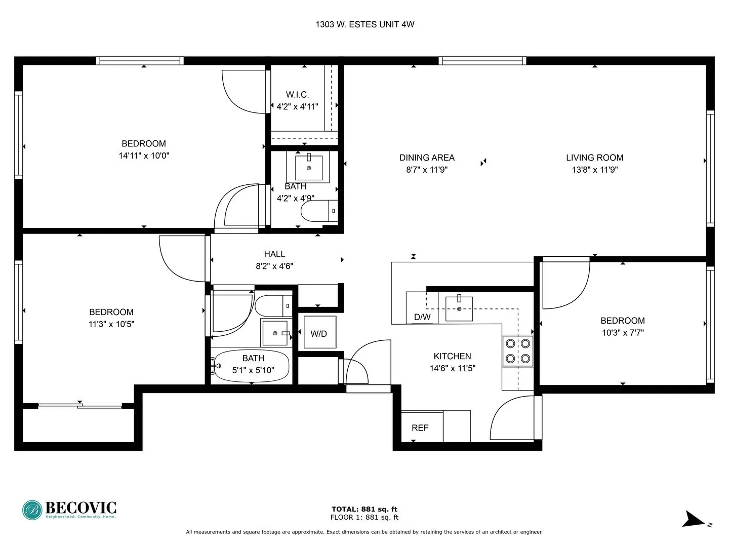 1303 W Estes Ave, ,  60626, USA 60626-unit#4W-Chicago-IL