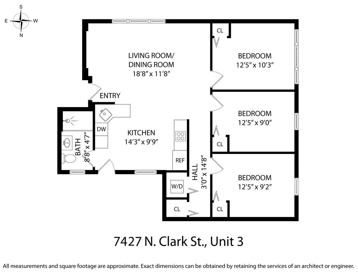 7427 N Clark St, ,  60626, USA 60626-unit#3-Chicago-IL