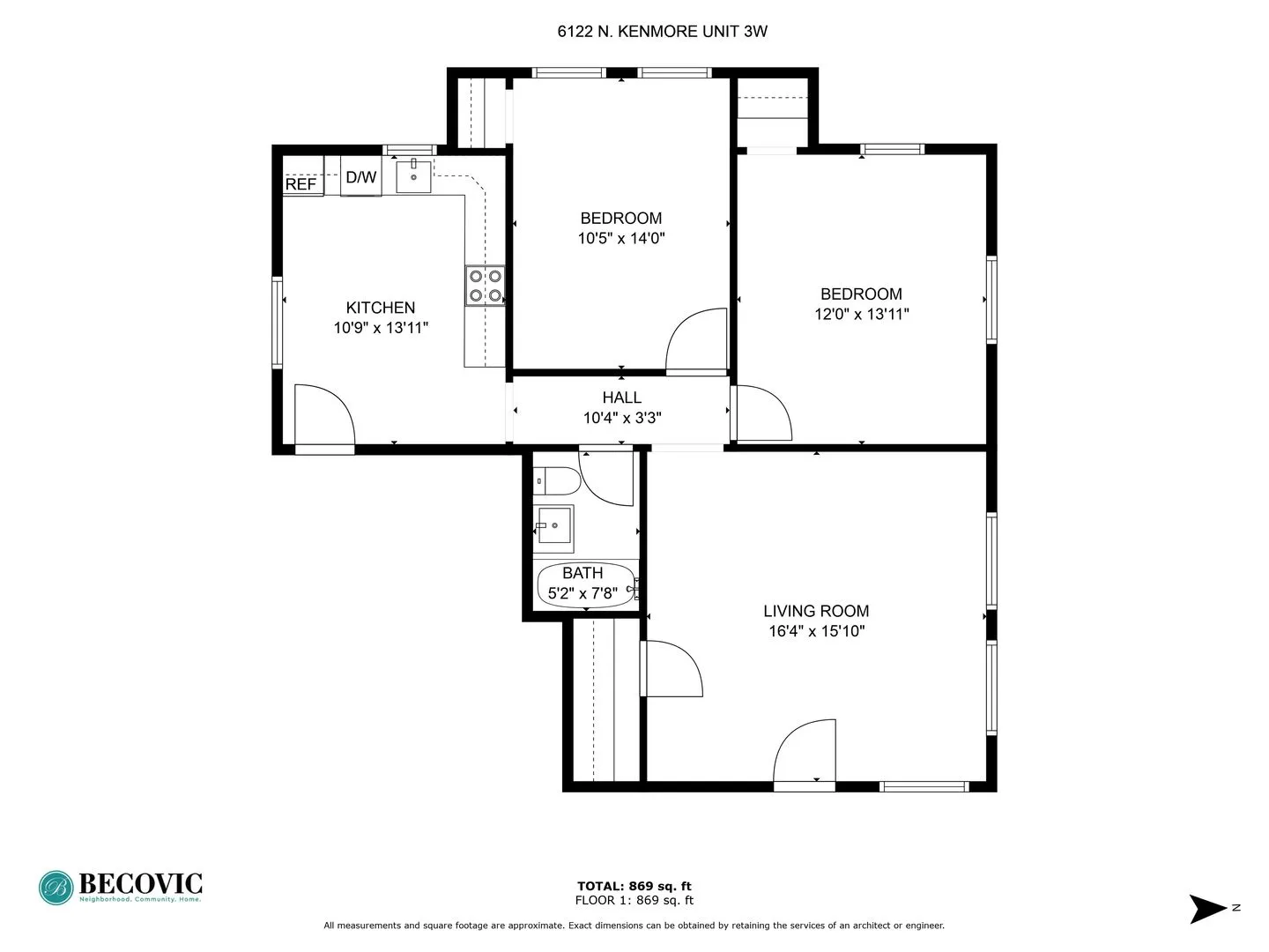 6122 N Kenmore Ave, , 60660, USA 60660-unit#3W-Chicago-IL