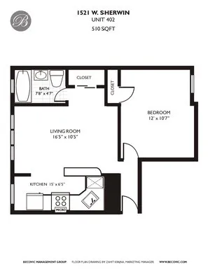 1521 W Sherwin Ave, , 60626, USA 60626-unit#501-Chicago-IL