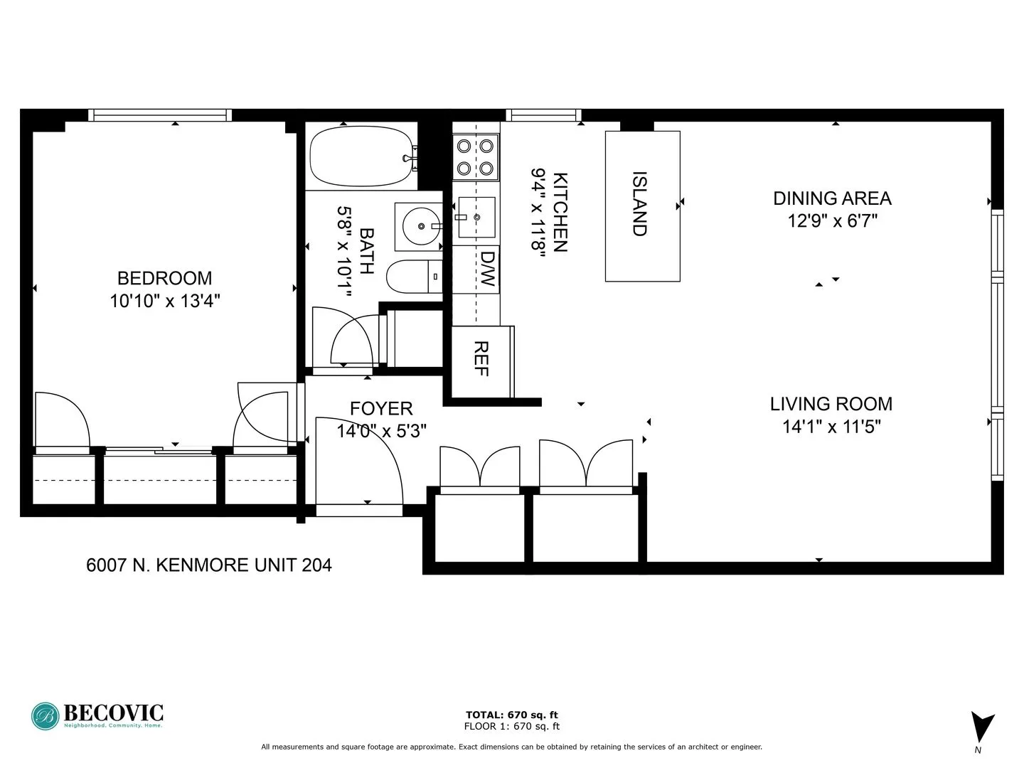 6007 N Kenmore Ave, , 60660, USA 60660-unit#204-Chicago-IL