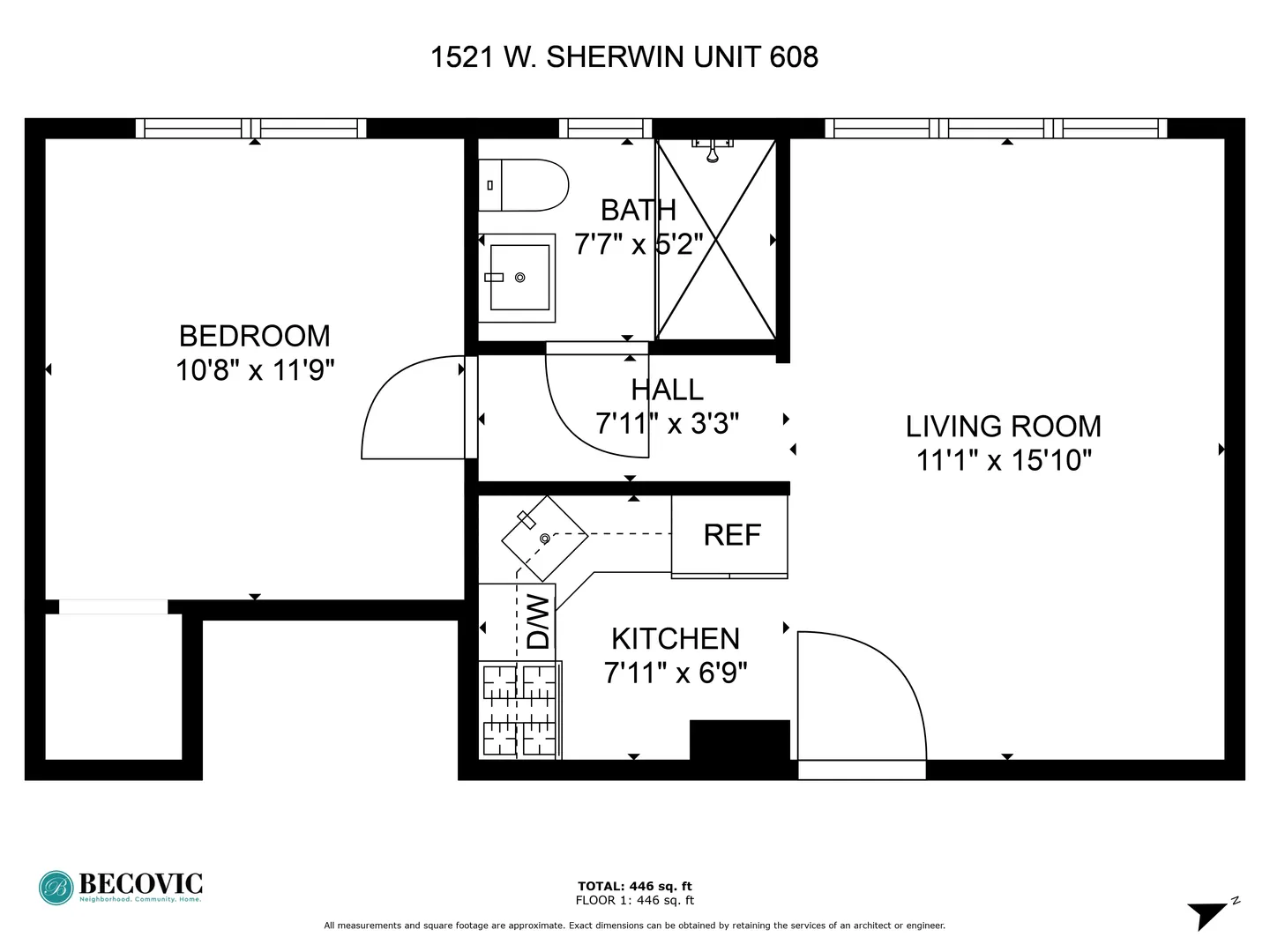 1521 W Sherwin Ave, ,  60626, USA 60626-unit#608-Chicago-IL