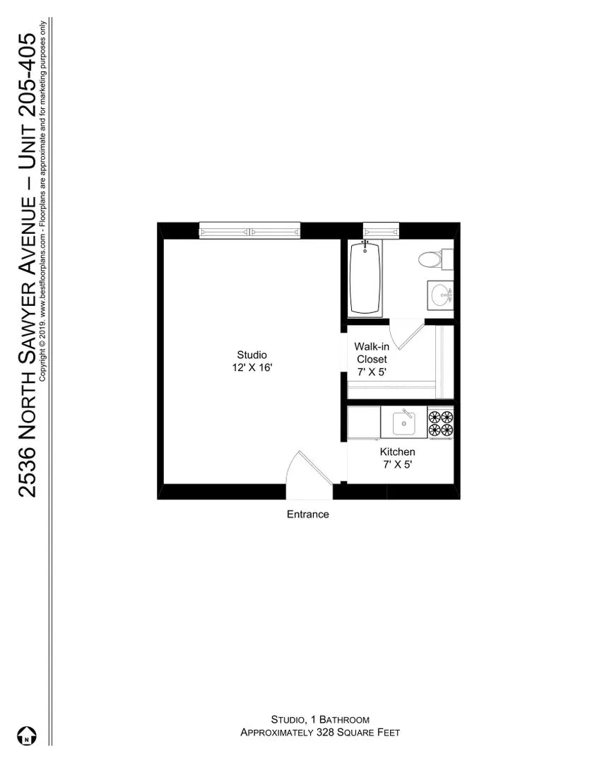 2536 N Sawyer Ave, , 60647, USA 60647-unit#405-Chicago-IL