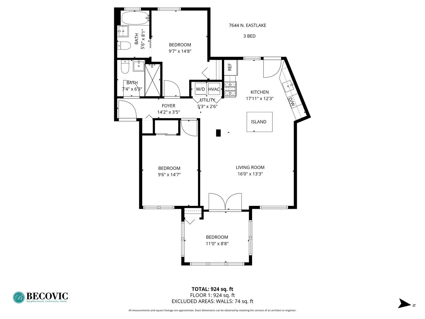 7644 N Eastlake Terrace, ,  60626, USA 60626-unit#2-Chicago-IL