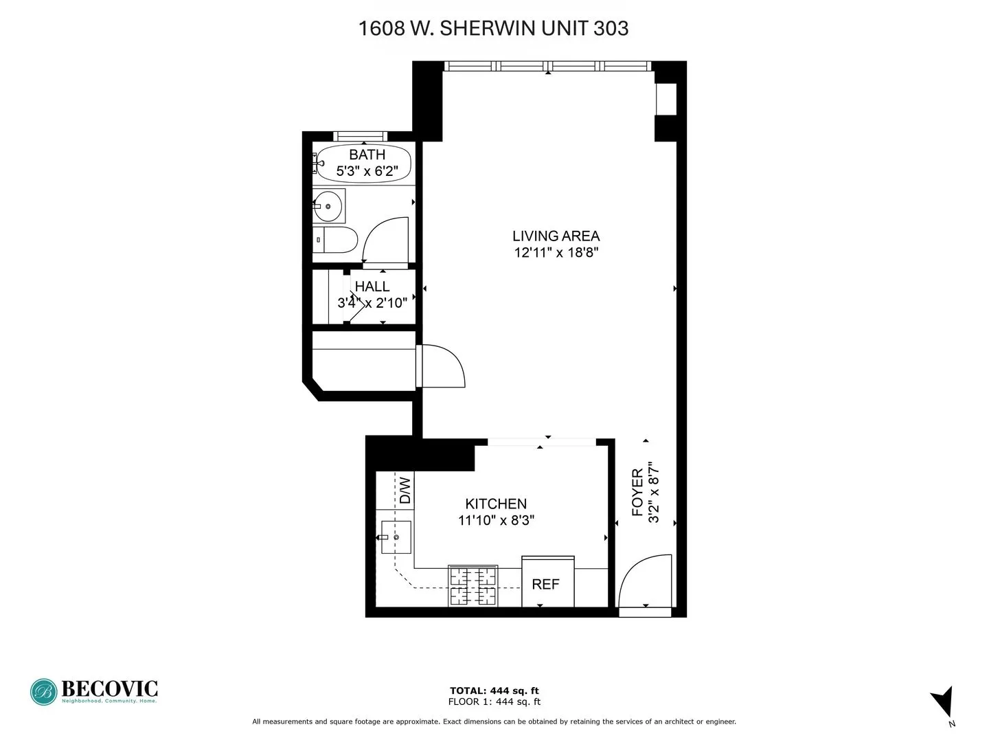1608 W Sherwin Ave, ,  60626, USA 60626-unit#303-Chicago-IL