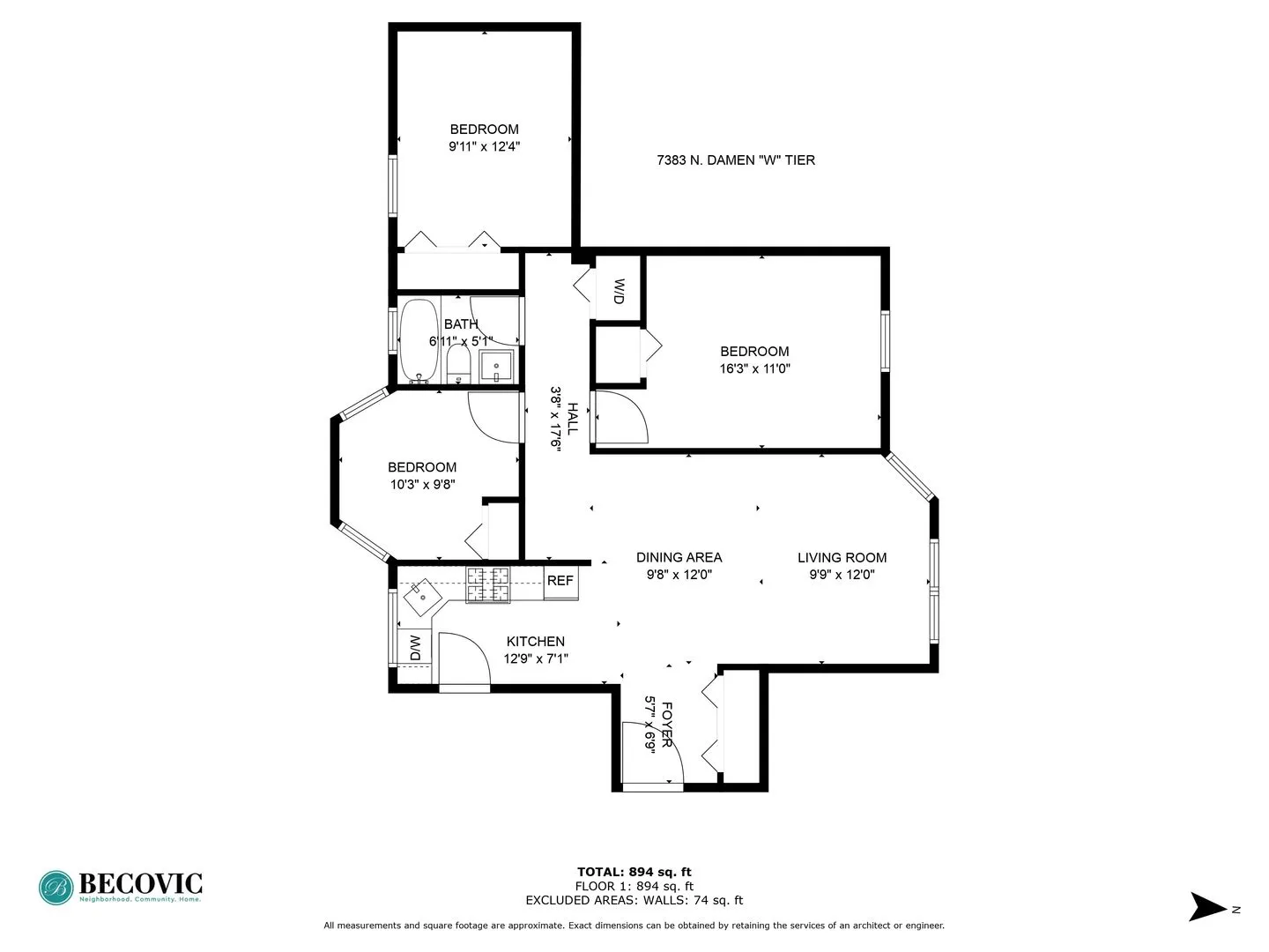 7383 N Damen Ave, ,  60645, USA 60645-unit#3W-Chicago-IL