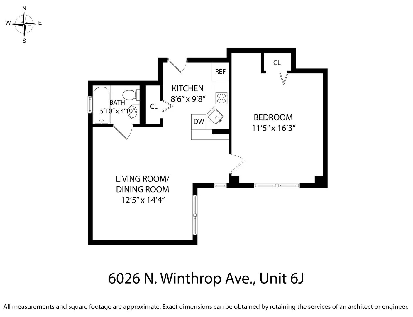 6026 N Winthrop Ave, ,  60660, USA 60660-unit#6J-Chicago-IL
