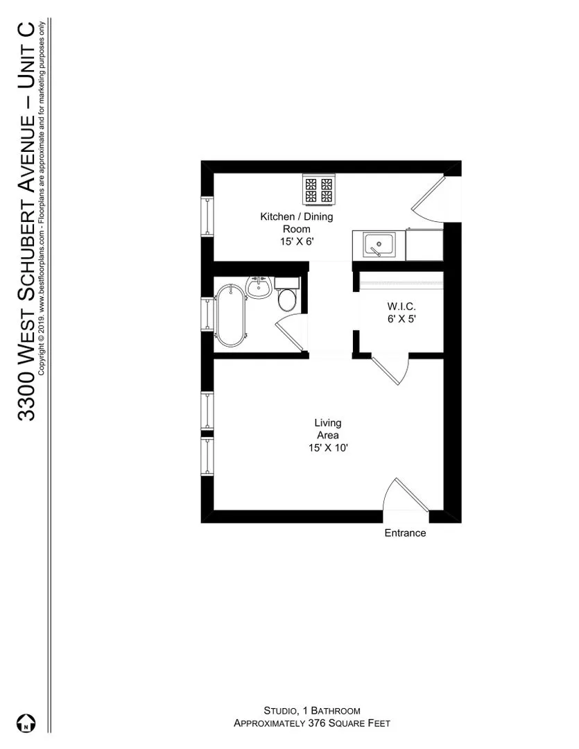 3300 W Schubert Ave, ,  60647, USA 60647-unit#1C-Chicago-IL