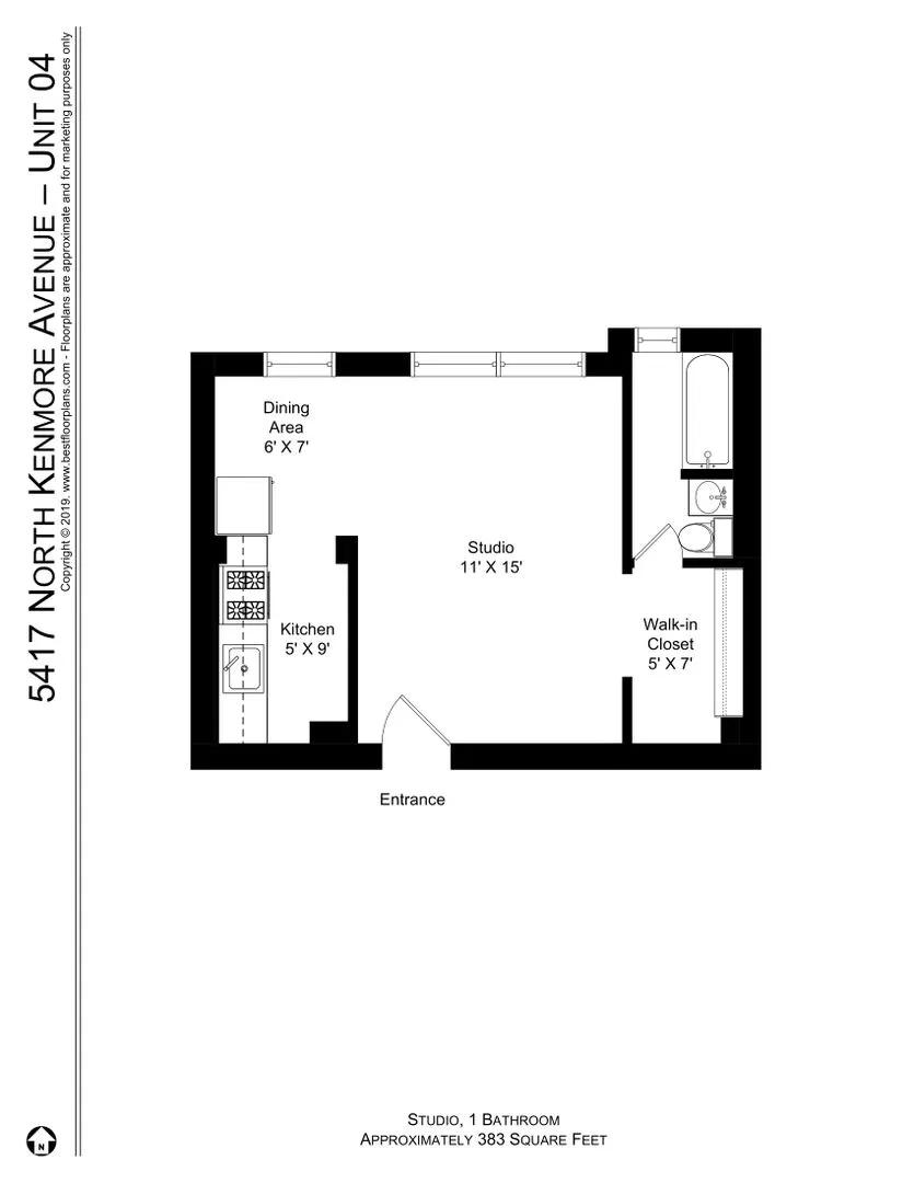 5417 N Kenmore Ave, ,  60640, USA 60640-unit#204-Chicago-IL