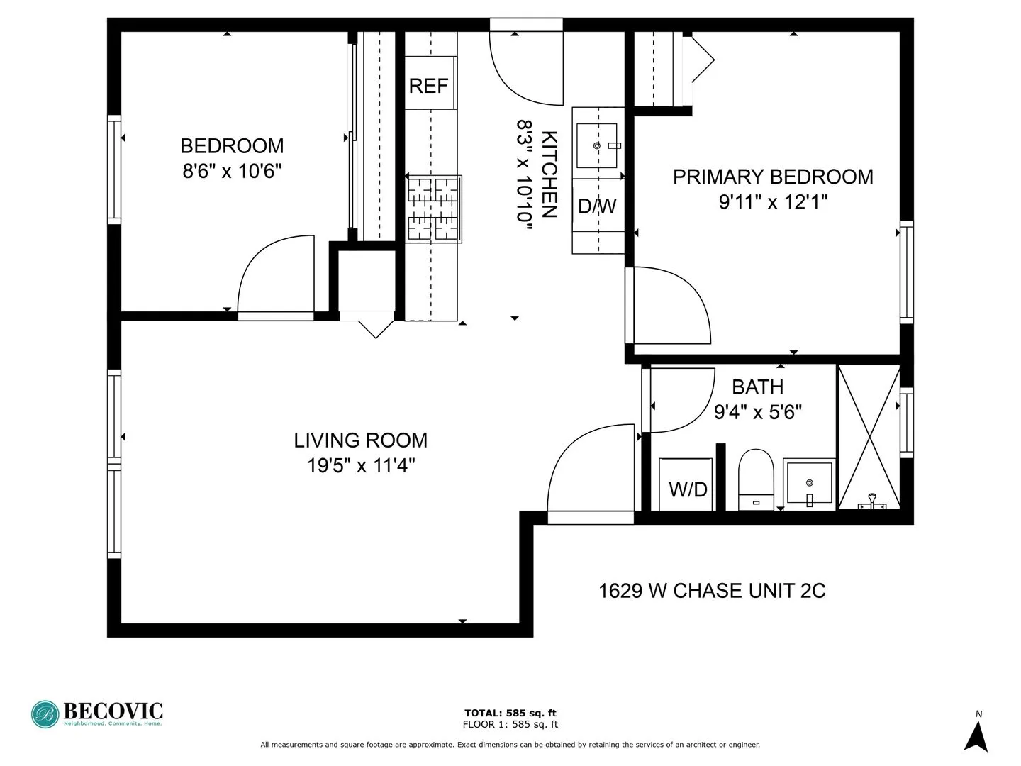 1629 W Chase Ave, ,  60626, USA 60626-unit#2C-Chicago-IL