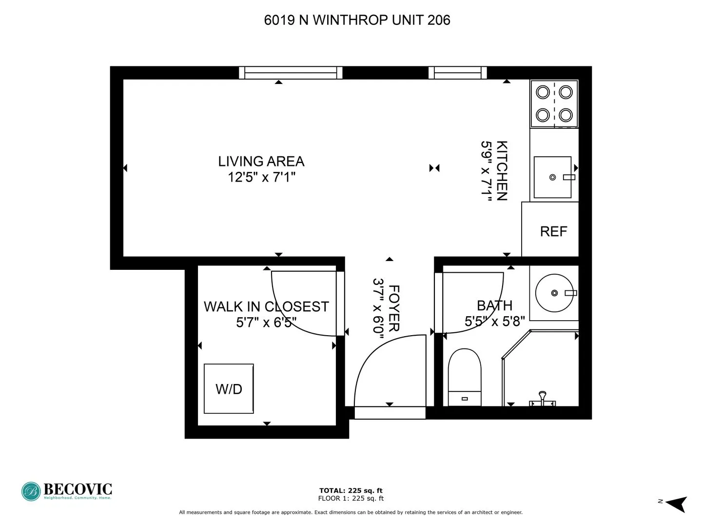 6019 N Winthrop Ave, ,  60660, USA 60660-unit#206-Chicago-IL
