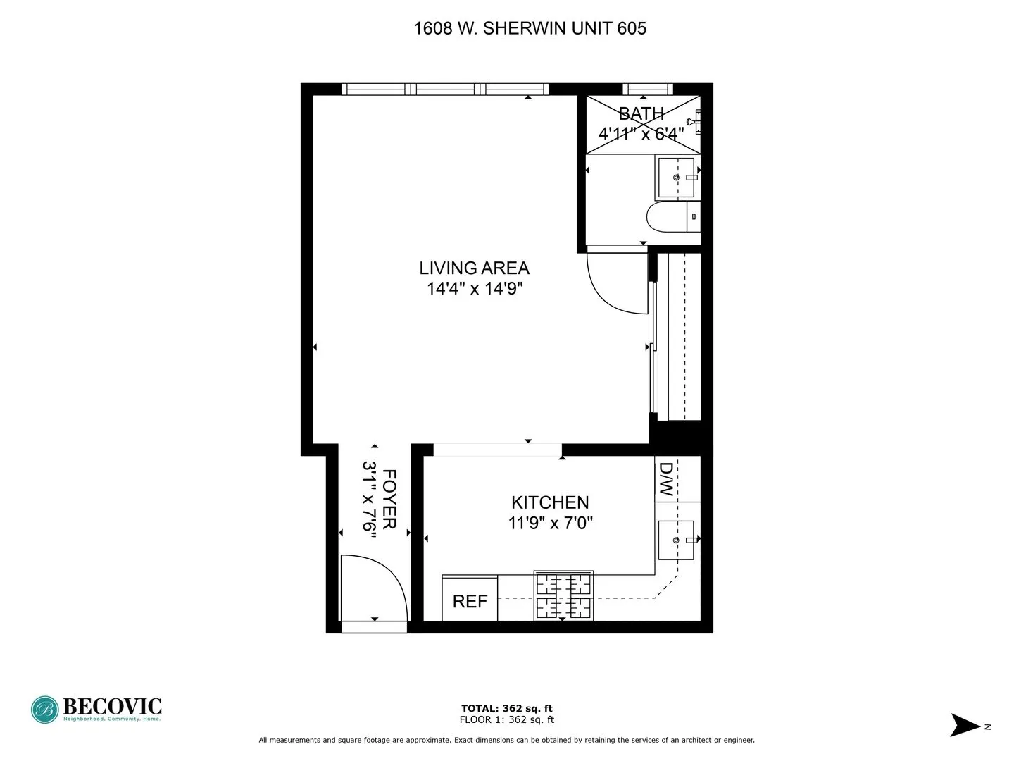 1608 W Sherwin Ave, ,  60626, USA 60626-unit#605-Chicago-IL