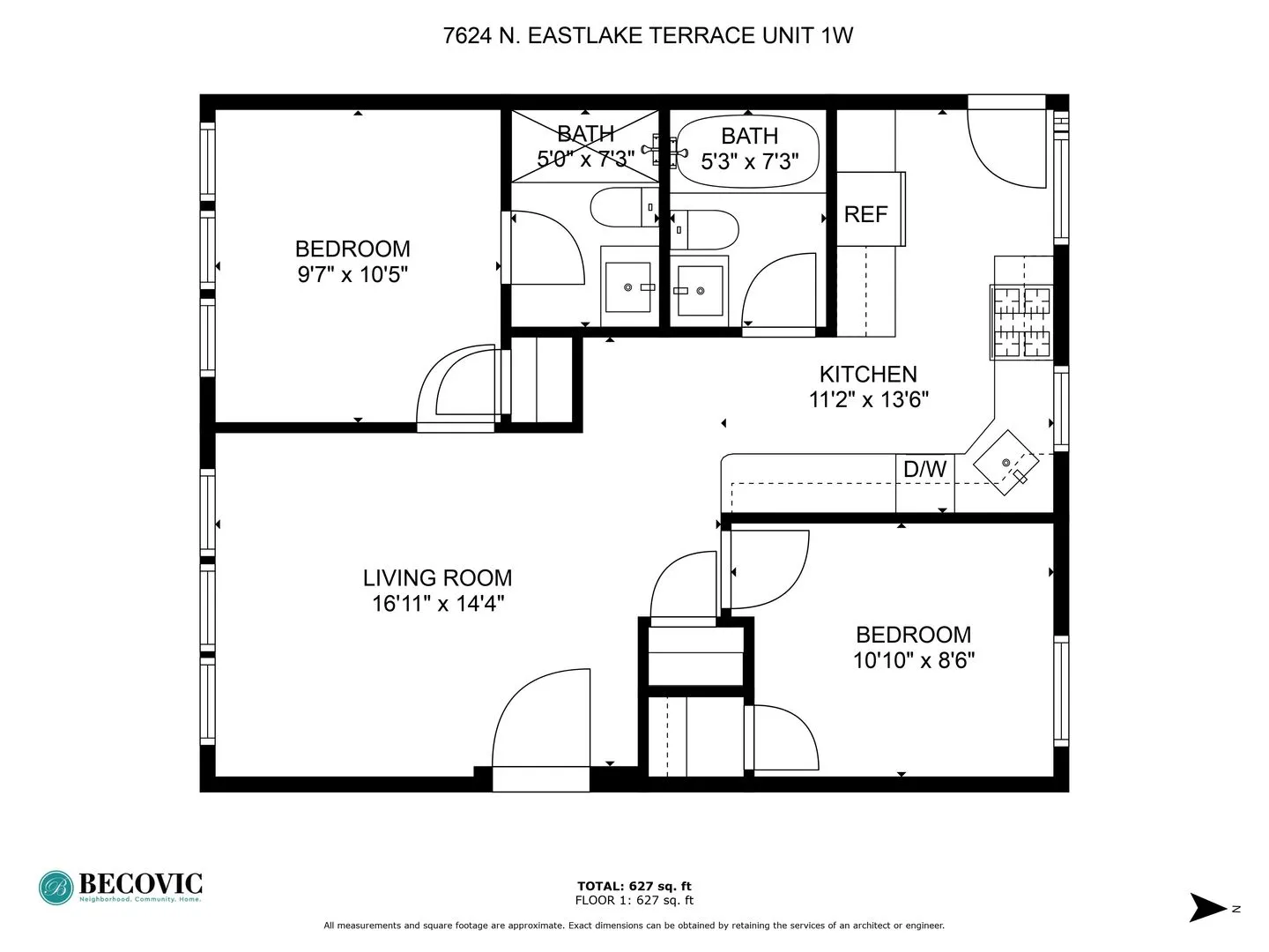 7624 N Eastlake Terrace, ,  60626, USA 60626-unit#1W-Chicago-IL