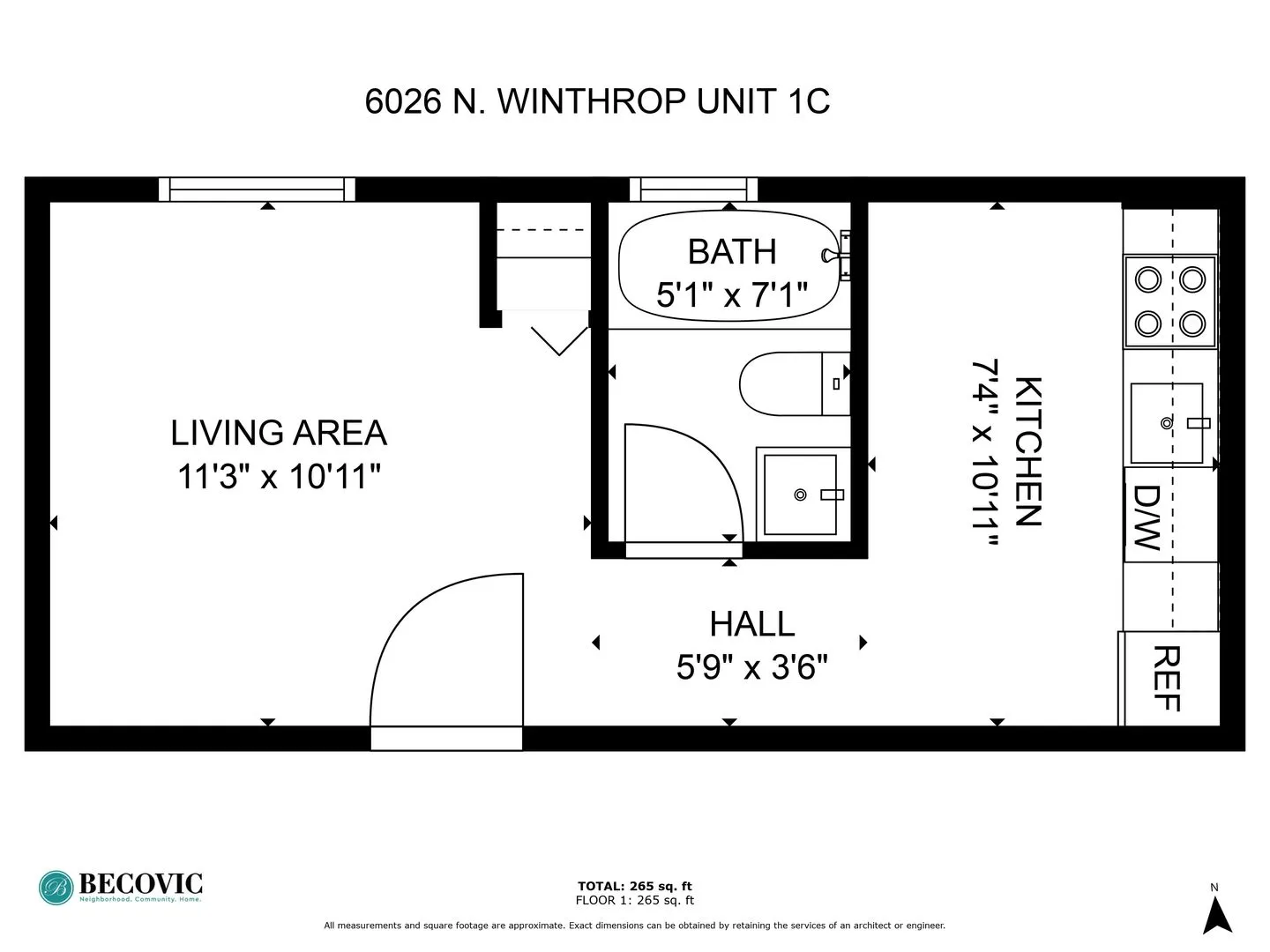 6026 N Winthrop Ave, ,  60660, USA 60660-unit#1C-Chicago-IL