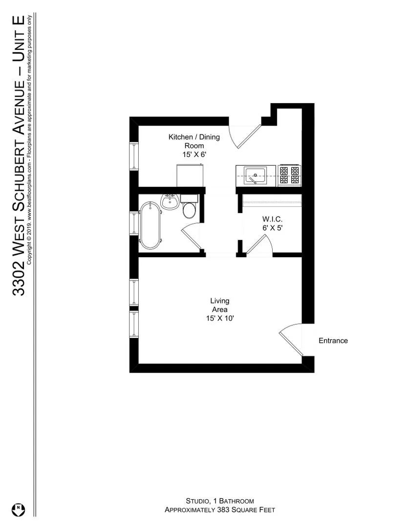 3302 W Schubert Ave, ,  60647, USA 60647-unit#2E-Chicago-IL