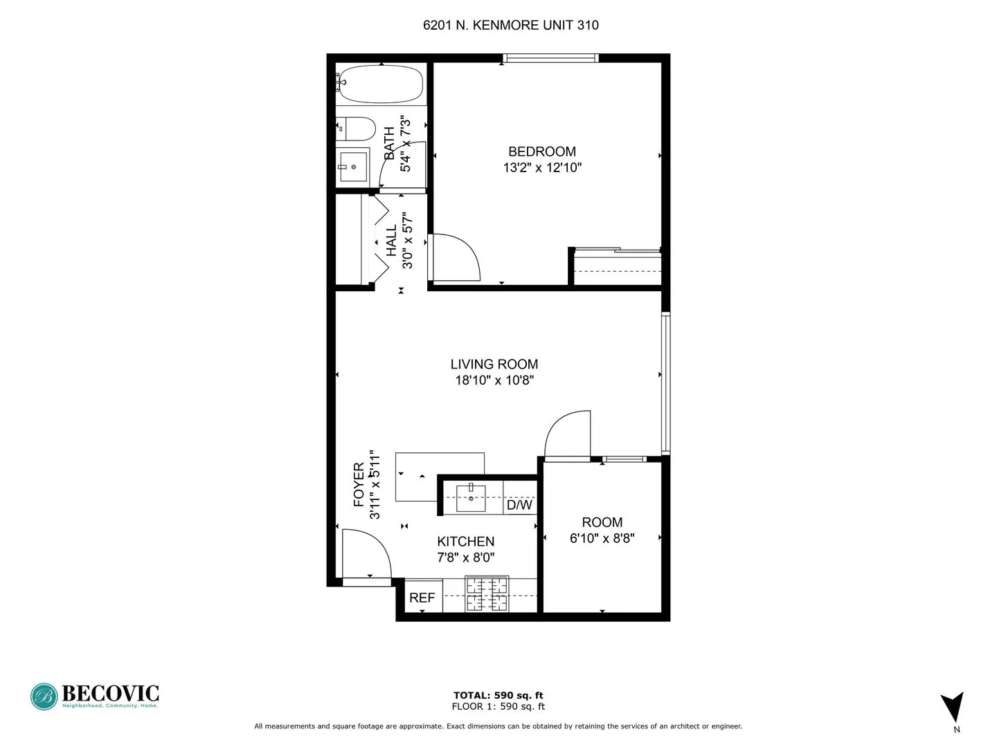 6201 N Kenmore Ave, ,  60660, USA 60660-unit#310-Chicago-IL