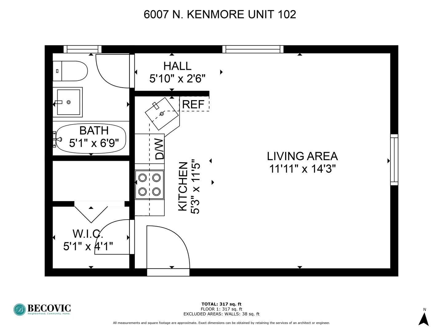 6007 N Kenmore Ave, ,  60660, USA 60660-unit#102-Chicago-IL