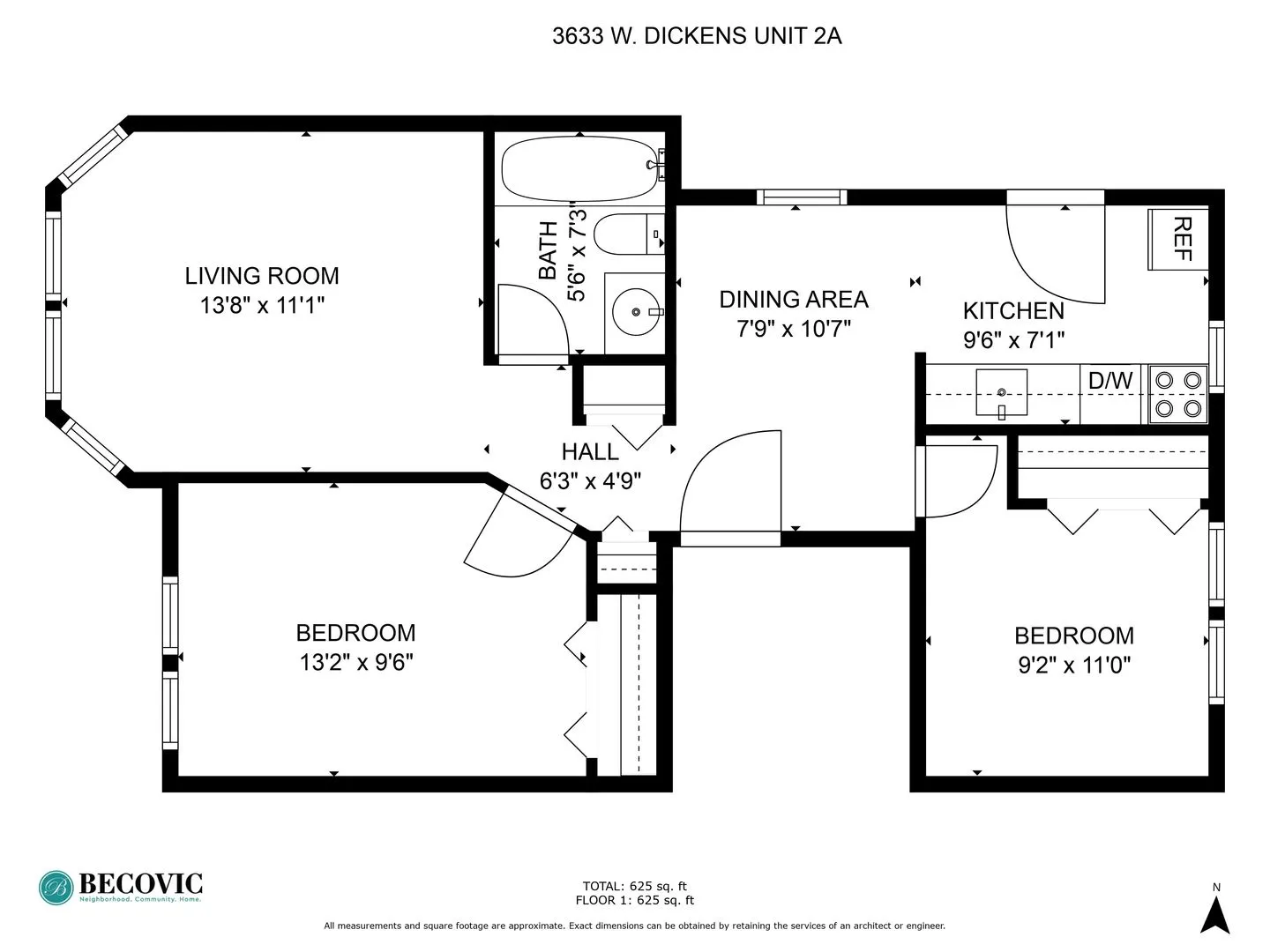 3633 W Dickens Ave, ,  60647, USA 60647-unit#2A-Chicago-IL