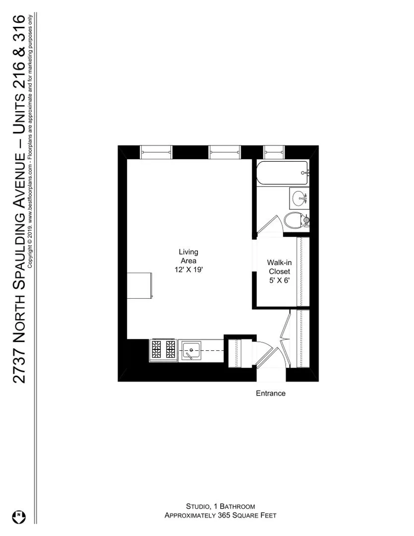 2737 N Spaulding Ave, ,  60647, USA 60647-unit#316-Chicago-IL